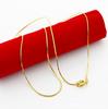 Collar bañado en oro de 24 quilates para mujer, joyería de oro, collar cuadrado con cola aislada JP092 no se decolora por mucho tiempo, venta al por mayor directa de fábrica