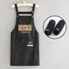 Delantal de Cocina Nuevo Estilo para Catering, Ropa de Trabajo Anti-Manchas, Delantal de Cocina Resistente al Agua para el Hogar para Adultos con Impresión de Logo