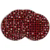 Amazon transfronteiriço novidade quente jogo americano de Natal redondo xadrez preto e vermelho decorativo mesa de cozinha retrô Ação de Graças