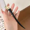 Nueva Horquilla de Sándalo Estilo Chino Cabeza Redonda Simple Horquilla de Verano Accesorios Estilo Antiguo para Mujer Dinastía Han Adorno para Cheongsam Venta al por Mayor