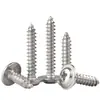 Tornillos Autorroscantes de Acero Inoxidable 304 con Cabeza Cruz Redonda/Plana con Arandela Integrada, Tornillos para Madera M1.4M2.3M2.6M3M3.5M4