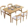 Juego de Mesa y Sillas Nórdicas para Uso Doméstico, Económico para Apartamentos Pequeños, Adecuado para 4-6 Personas, Mesa de Comedor Simple para Uso Comercial o Viviendas de Alquiler