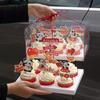 Decoración para Cupcakes del Día Nacional 2024 Estandarte Nacional Panda Inserto para Celebrar el Día Nacional Larga vida a la patria Enchufe para Postre