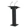 Podio Multimedia Personalizado para Anfitrión de Eventos con Micrófonos Duales, Bluetooth, Disco U, Radio, Mesa para Sala de Conferencias y Capacitación