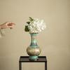 Jingdezhen Esmalte Florero Arreglo Floral Cerámica Antigua China Retro Adornos Decoración Hogar Sala de Estar Adornos