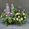 Arreglos Florales de Boda Estilo Bosque, Macetas Colgantes, Flores de Seda, Decoraciones de Pasillo, Decoraciones para la Ceremonia de Entrega del Coche de Boda, Escaparates, Plantas Verdes