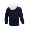 Chamarra abrigo pullover versátil de moda con retazos para hombre, deportiva, para exteriores, casual, corte holgado, comercio exterior
