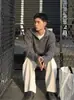Directo de Fábrica Estilo Perezoso Punto Otoño/Invierno Holgado Versátil Abrigo Suéter con Media Cremallera y Cuello Alto Para Hombre Sensación de Gama Alta