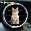 Lindo Clip de Perfume para Ventilación de Coche de Gato Gatito Acrílico Decoración de Coche Accesorio de Interior Adorno de Fragancia