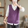 Nova Colete de Algodão Sem Mangas de Primavera Feminino Curto Tricô Camisa Top Slim Look Casual Suéter Colete Versátil Colete