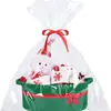 Cesta de Presente de Natal com Cesta de Armazenamento de Corda de Algodão, Sacola de Presente Cesta de Doces, Cesta de Armazenamento de Natal, Cesta de Presente