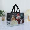 Bolsa No Tejida Recubierta Transfronteriza Bolso de Mano Navideño Embalaje de Ropa Personalizado Bolso de Compras Plegable Estéreo