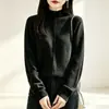 Cardigã de malha casual estilo coreano 2026 plus size, novo casaco suéter folgado de gola alta para outono e inverno