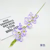 Gladiolus artificial pequeno de haste única para decoração de entrada de casa, flores artificiais para arranjos de mesa de jantar, flores artificiais para decoração de atmosfera festiva de shopping center