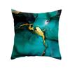 Funda de Almohada de Cuero Melocotón Estampado Phnom Penh Mármol Nórdico Patrón de Tinta Acuarela Funda de Cojín para Dormitorio del Hogar