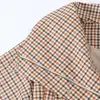 Transfronterizo AliExpress 2026 Primavera Nuevo Gabardina Simple Versátil de Cuadros con Cintura de Cordón UWU160029