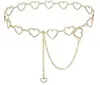 Cadena de cintura metálica transfronteriza europea y americana para mujer, moderna y versátil, con un diseño elegante, cinturón de cadena para decorar suéteres y acentuar la cintura