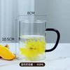 Taza de Vidrio con Asa, Taza de Té Verde de Borosilicato Alto, Taza de Agua, Vaso de Cerveza, Taza de Té Doméstica Resistente a Altas Temperaturas, Taza para Juego de Té