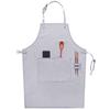 Delantal de lona con impresión de logotipo para el hogar, cocina, cocinar, hornear, pintar, para hombres y mujeres, restaurante, camarero, overol de mezclilla