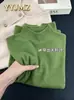 Top Básico de Color Sólido de Cuello Alto y Manga Larga para Mujer Otoño Invierno Diseño Minimalista de Nicho Corte Ajustado Versátil Top Petite de Moda