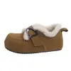 Sapatos Birkenstock com Fivela Retro Cobertura Total Forrados com Lã Femininos 2026 Inverno Novo Versátil Casual Forrados com Lã Espessados Botas de Neve Femininas
