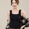 Outono e Inverno Sem Costura Nuvem Nude Base de Pele Roupa de Beleza Colete Térmico Feminino Bojo Fixo Roupa de Outono Colete Térmico