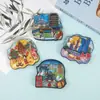 Imanes de Refrigerador de Madera Personalizados de Turismo Urbano, Pegatinas Magnéticas Culturales y Creativas de Tendencia Nacional Multiciudad, Pegatinas Magnéticas Creativas de Ciudad