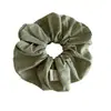 Elástico de Cabelo Scrunchie Xadrez Verde Menta Fresco Estilo Coreano para Meninas, com Acabamento de Luxo, Scrunchie para Penteado de Coque