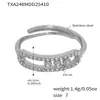 Miduoduo Nuevo Collar con Colgante Desmontable de Circonita de Tres Diamantes Transfronterizo Anillo Abierto de Nicho de Acero Inoxidable Set para Mujer