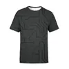 Camiseta de Moda Casual de Manga Corta con Impresión Digital 3D de Circuito Impreso Caliente de Tendencia Transfronteriza