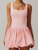 Estilo Coreano de Primavera y Verano Vestido Deportivo Casual Francés Tendencia de Moda Femenina Falda Botón Falda de Tenis Fitness