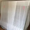 Mosquitero de gasa de algodón antiguo, puerta única, a prueba de polvo, con varillas y cuerdas de bambú, tejido denso y engrosado