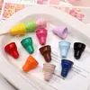 Color Macarrón Cuentas Acrílicas de Helado Llavero Colgante Hecho a Mano Accesorios Cadena para Teléfono Móvil Material