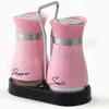 Botella de Acero Inoxidable para Condimentos Pingüino Pequeño, Botella para Sazonar, Botella para Pimienta y Sal, Juego de Acero Inoxidable con Botella de Vidrio, Frasco Sólido para Condimentos