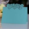 Tarjeta de Asiento de Boda Corte Láser Tarjeta de Papel Estéreo Tarjeta de Mesa Blanco Hielo Corazón Letrero de Nombre Tarjeta de Mesa para Firmar Listo para la Venta
