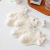 Calcetines tobilleros encantadores bordados de primavera y verano para mujer, delgados, estilo preppy, blanco lechoso, lindos, estilo japonés, calcetines para niña al por mayor