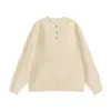 Suéter de punto Yidao Vintage 2026 Otoño Nuevo Estilo Retro Americano Holgado Estilo Old Money Mezcla de Lana Cuello Henley