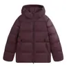 Nova Jaqueta de Penas com Capuz de Inverno para Homens, Corte Solto, Acolchoada, Quente, Casaco Casual de Cor Sólida em Preto, Vinho, Marrom