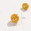 Cuentas de transferencia de filigrana hueca de oro de 18 quilates estilo chino con agujeros pasantes, cuentas espaciadoras de oro antiguas para accesorios de pulsera DIY