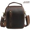 Bolso Bandolera de Cuero Vacuno Retro Europeo y Americano de Moda para Hombre, Casual, de Cuero Crazy Horse, Riñonera, Cuero Genuino, Bolso Bandolera para Teléfono Móvil