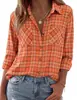 Colección Otoño 2026: Nuevas camisas de manga larga para mujer para tiendas online independientes, con estilo europeo y americano, corte holgado y diseño casual a cuadros