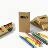 Crayones, Cajas de Cartón Kraft, Pasteles al Óleo para Graffiti, Colorear y Pintar, Materiales de Arte para Niños, Pinceles para Estudiantes, Venta al por Mayor Transfronteriza