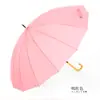 Guarda-chuva estilo japonês com 16 varetas e cabo de bambu, cuidadosamente selecionado, em estoque, guarda-chuva grande resistente ao vento, uso duplo para sol e chuva, guarda-chuva de haste reta, atacado, pode imprimir logotipo