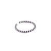 Anillo de Dedo Índice Abierto Versátil Simple Fino con Cuentas Redondas Pequeñas de Plata de Ley S925 Suchuang S925