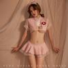 Lencería Nocturna Sexy y Atractiva Falda Corta Uniforme de Enfermera Puro Uniforme de Cama Conjunto Sexy