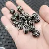 Cuentas de Jade estilo Tíbet de 12 mm envueltas en pulpa, dos agujeros, cuentas sueltas de ágata negra y blanca, cuentas lineales antiguas, cuentas redondas, accesorios para joyería