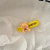 Bonito leite amarelo urso onda grampo de cabelo desenho animado japonês doce menina lateral franja cabelo cartão acessórios acessórios para cabelo atacado