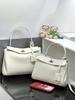Fornecimento Direto Transfronteiriço de Couro Bovino de Primeira Camada Bolsa Kelly para Rodeio com Fecho Bolsa Tote de Couro Genuíno Moda Bolsa de Ombro/Axila/Transversal