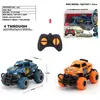 Transfronterizo 1:43 mini coche de escalada todoterreno de cuatro vías con graffiti, modelo de coche esqueleto de simulación, coche de policía militar con control remoto