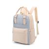 Mochila para Estudiante Universitario de 15.6 pulgadas Multifuncional Bloqueo de Color Bolsa de Regalo Mochila de Tela Oxford Repelente al Agua Ligera Moderna Versátil